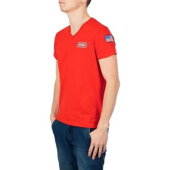 Oblačila Moški Majice & Polo majice Nasa BASIC FLAG V NECK Rdeča