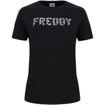 Oblačila Ženske Majice s kratkimi rokavi Freddy F0WCLT3 Črna