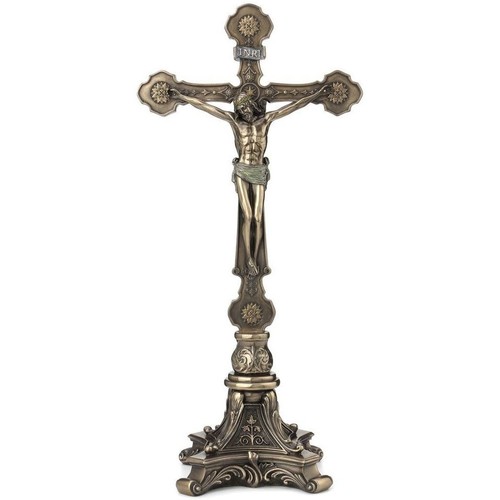 Dom Kipci in figurice Signes Grimalt Jezus Na Križu Bronasta Pozlačena
