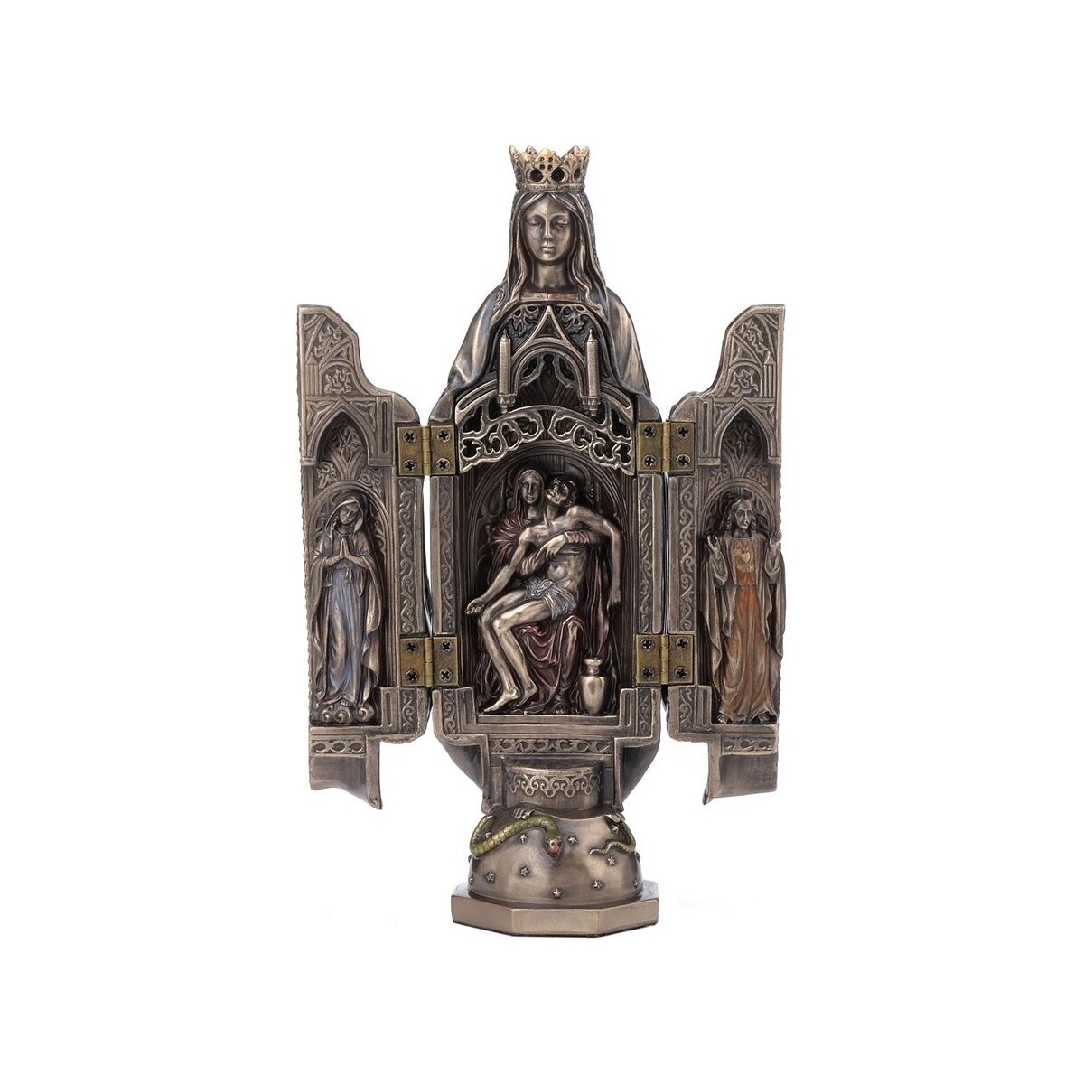 Dom Kipci in figurice Signes Grimalt Devica Z Usmiljenjem Bronasta Pozlačena