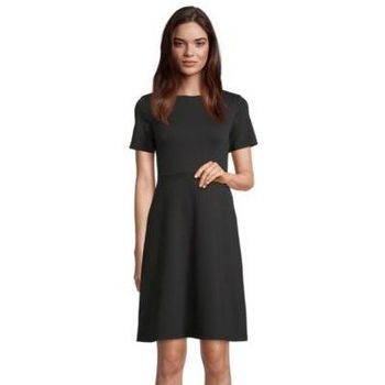 Oblačila Ženske Dolge obleke Sols CAMILLE-VESTIDO  MUJER MIDI DE MANGAS CORTAS Črna