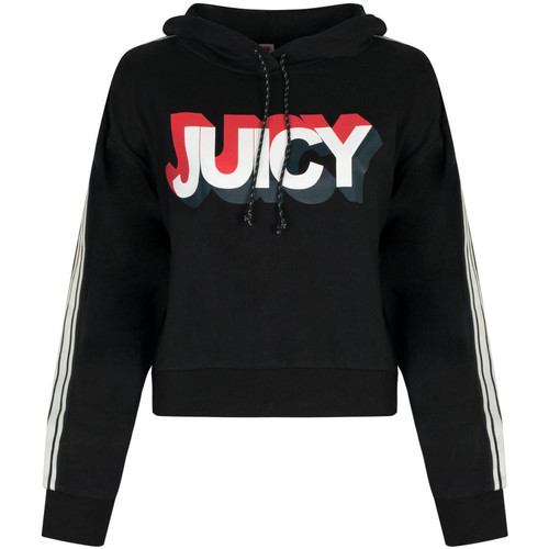 Oblačila Ženske Puloverji Juicy Couture JWTKT179637 | Hooded Pullover Črna
