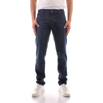 Oblačila Moški Jeans straight Trussardi 52J00000 1Y000149 Modra
