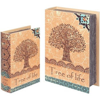 Dom Košare / škatle in košarice Signes Grimalt Škatle Za Knjige 2U Tree Life Book Oranžna