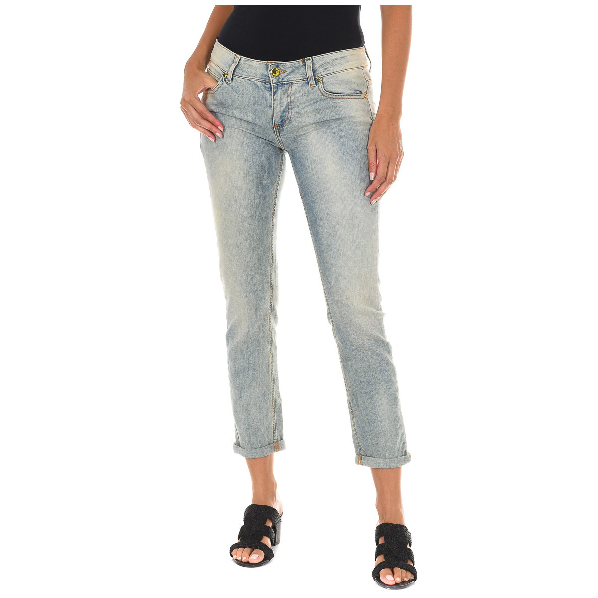 Oblačila Ženske Jeans Met 10DBF0318-D1011 Modra