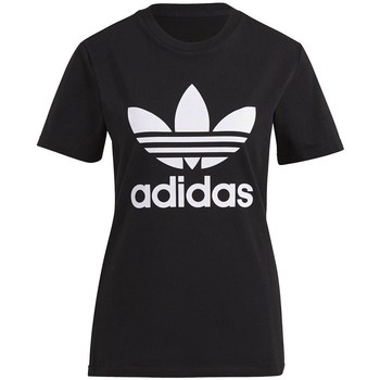 Oblačila Ženske Majice s kratkimi rokavi adidas Originals Trefoil Tee Bela, Črna