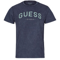Oblačila Moški Majice s kratkimi rokavi Guess GUESS COLLEGE CN SS TEE Modra