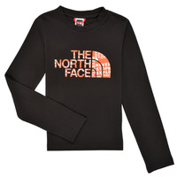 Oblačila Dečki Majice z dolgimi rokavi The North Face EASY TEE LS Črna