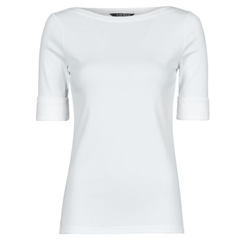Oblačila Ženske Majice z dolgimi rokavi Lauren Ralph Lauren JUDY-ELBOW SLEEVE-KNIT Bela