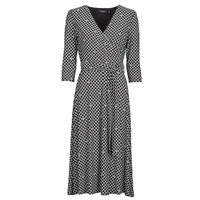 Oblačila Ženske Dolge obleke Lauren Ralph Lauren CARLYNA-3/4 SLEEVE-DAY DRESS Črna