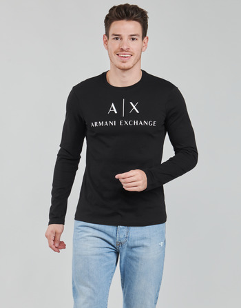 Oblačila Moški Majice z dolgimi rokavi Armani Exchange 8NZTCH Črna