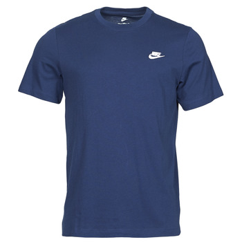 Oblačila Moški Majice s kratkimi rokavi Nike NIKE SPORTSWEAR CLUB Modra / Bela
