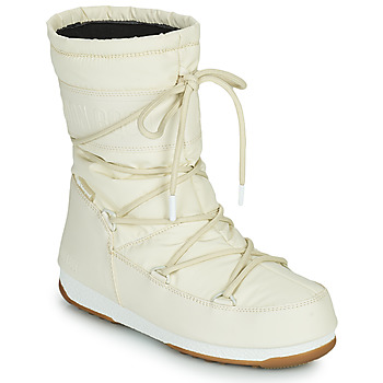 Čevlji  Ženske Škornji za sneg Moon Boot MOON BOOT MID RUBBER WP Krem