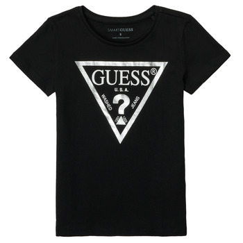 Oblačila Deklice Majice s kratkimi rokavi Guess REFRIT Črna
