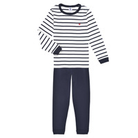 Oblačila Dečki Pižame & Spalne srajce Petit Bateau TECHI Bela / Modra