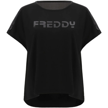 Oblačila Ženske Majice s kratkimi rokavi Freddy S1WTBT3 Črna
