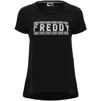Oblačila Ženske Majice s kratkimi rokavi Freddy S1WCLT2 Črna
