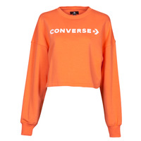 Oblačila Ženske Puloverji Converse EMBROIDERED WORDMARK CREW Oranžna