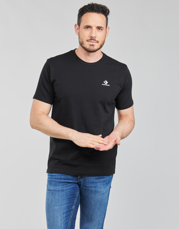 Oblačila Moški Majice s kratkimi rokavi Converse EMBROIDERED STAR CHEVRON LEFT CHEST TEE Črna