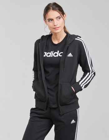 Oblačila Ženske Športne jope in jakne adidas Performance W 3S FT FZ HD Črna