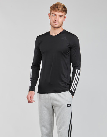 Oblačila Moški Majice z dolgimi rokavi adidas Performance TF LS FT 3S Črna