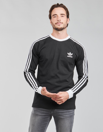 Oblačila Moški Majice z dolgimi rokavi adidas Originals 3-STRIPES LS T Črna