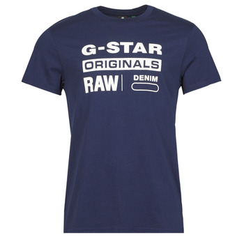 Oblačila Moški Majice s kratkimi rokavi G-Star Raw GRAPHIC 8 R T SS Modra