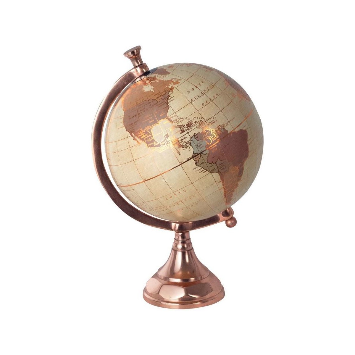 Dom Kipci in figurice Signes Grimalt Globe World Map Gold Kostanjeva