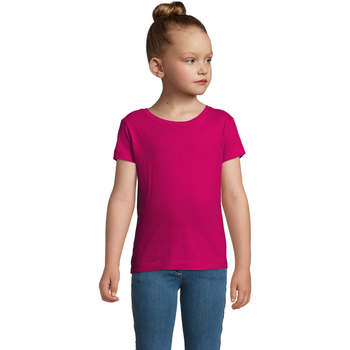 Sols CHERRY Fucsia-CAMISETA NIÑA 100% algodón semi-peinado Ringspun