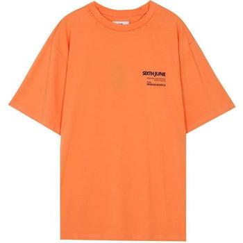 Oblačila Moški Majice s kratkimi rokavi Sixth June T-shirt  barcode Oranžna