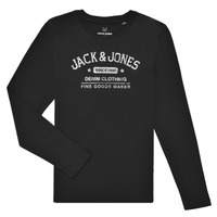 Oblačila Dečki Majice z dolgimi rokavi Jack & Jones JJEJEANS TEE LS Črna