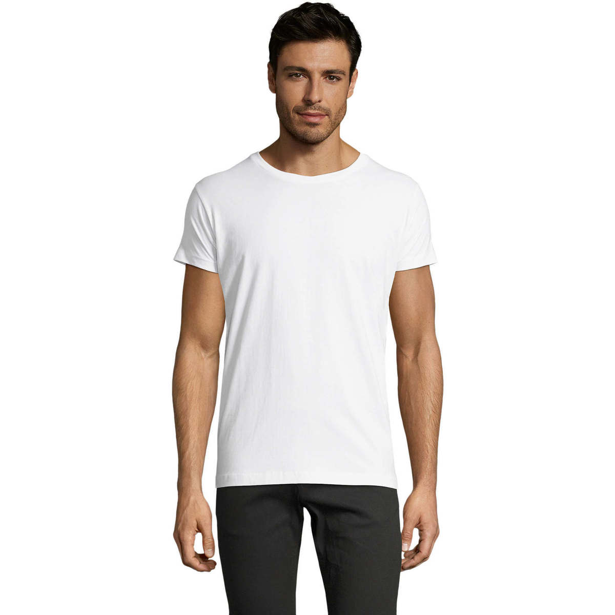 Oblačila Moški Majice s kratkimi rokavi Sols Camiseta IMPERIAL FIT color Blanco Bela