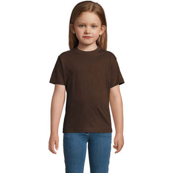 Oblačila Otroci Majice s kratkimi rokavi Sols Camista infantil color chocolate Kostanjeva