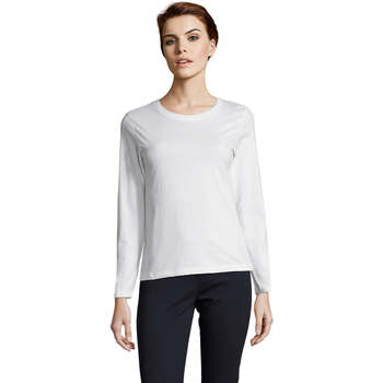 Oblačila Ženske Majice z dolgimi rokavi Sols Camiseta imperial Women Blanco