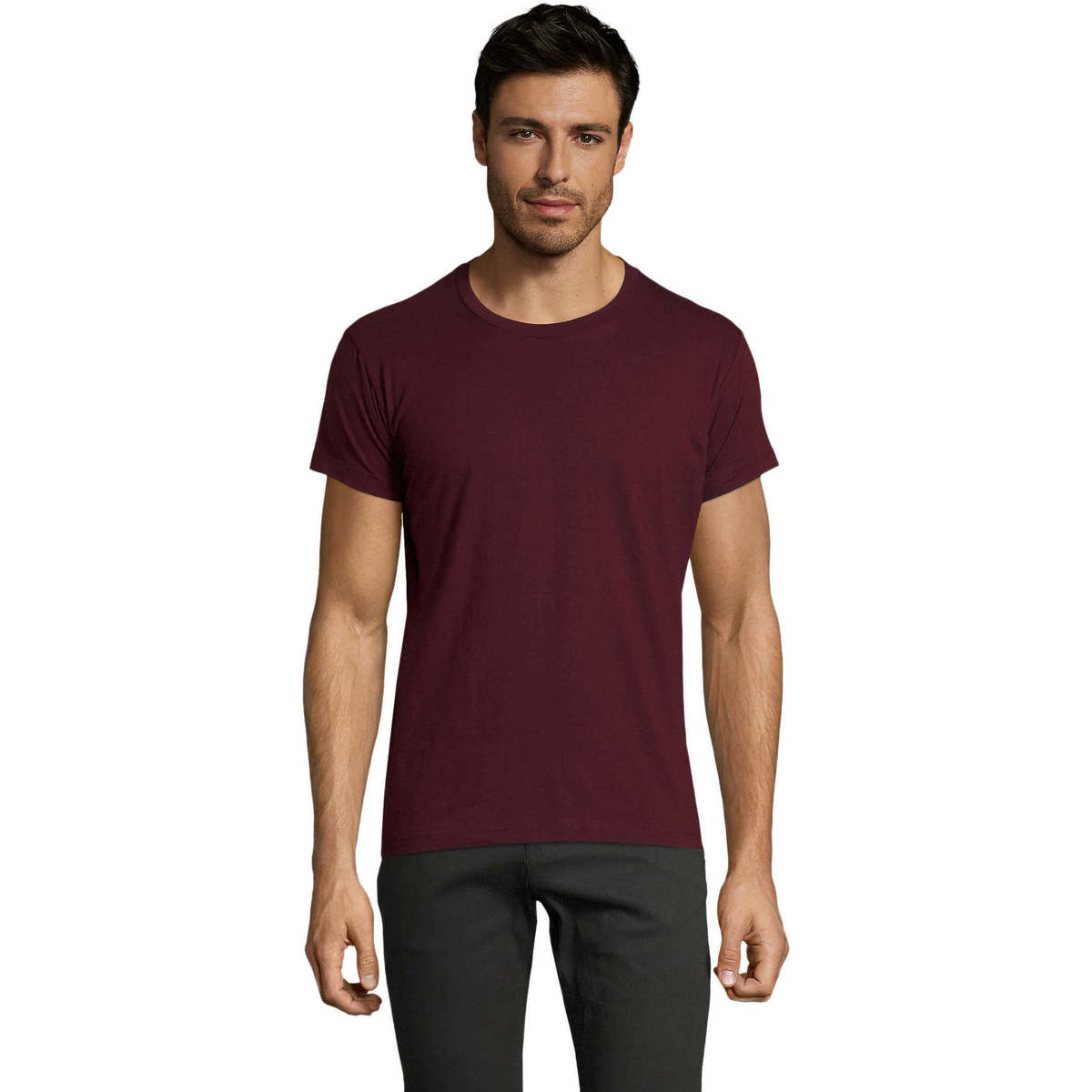 Oblačila Moški Majice s kratkimi rokavi Sols Camiseta IMPERIAL FIT color Borgoña Bordo