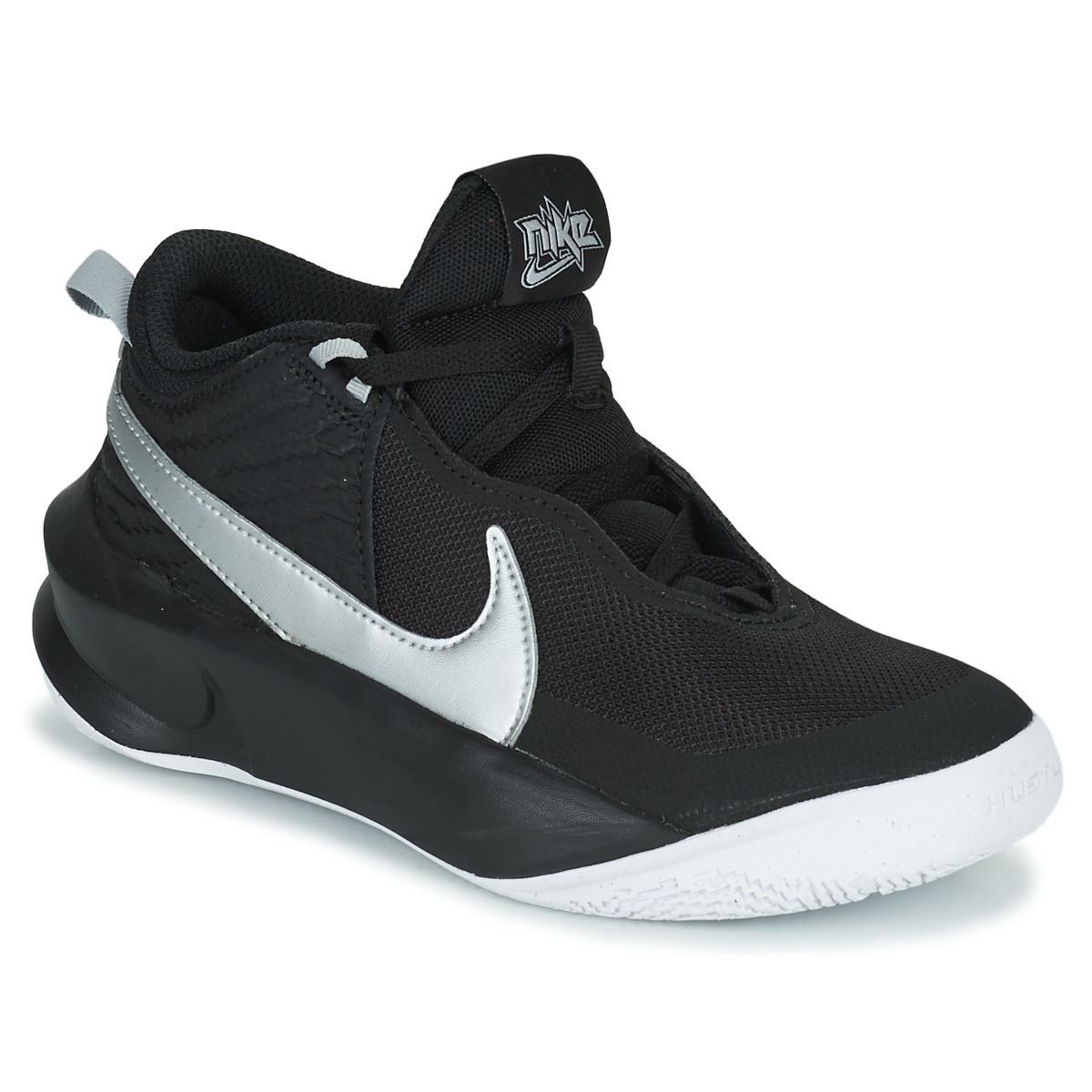 Čevlji  Otroci Visoke superge Nike TEAM HUSTLE D 10 (GS) Črna / Srebrna