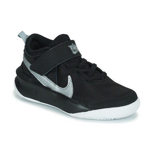 Čevlji  Otroci Visoke superge Nike TEAM HUSTLE D 10 (PS) Črna / Srebrna