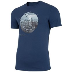 Oblačila Moški Majice s kratkimi rokavi 4F TSM023 Mornarsko modra