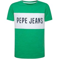 Oblačila Dečki Majice s kratkimi rokavi Pepe jeans  Zelena