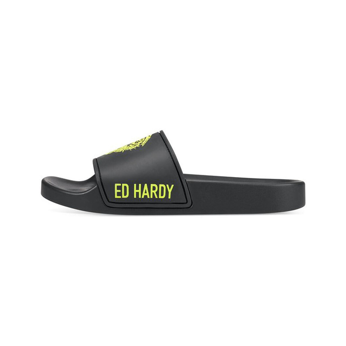 Čevlji  Ženske Japonke Ed Hardy Sexy beast sliders black-fluo yellow Črna