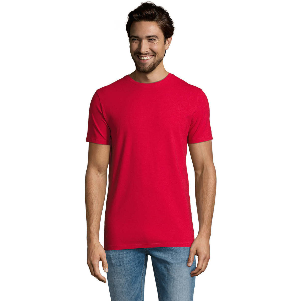 Oblačila Moški Majice s kratkimi rokavi Sols Camiserta de hombre de cuello redondo Rdeča