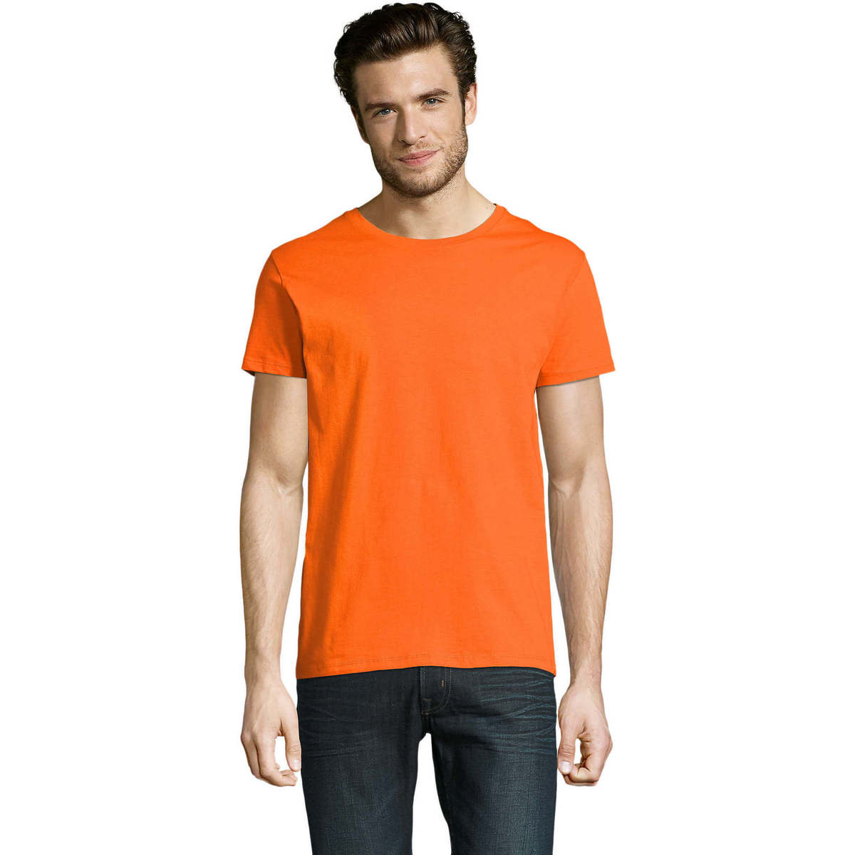 Oblačila Moški Majice s kratkimi rokavi Sols CAMISETA DE MANGA CORTA Oranžna