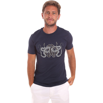 Oblačila Moški Majice s kratkimi rokavi Roberto Cavalli HST66B Modra