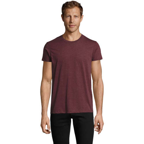 Sols REGENT FIT CAMISETA MANGA CORTA  AJUSTADA HOMBRE DE ALGODÓN Bordo