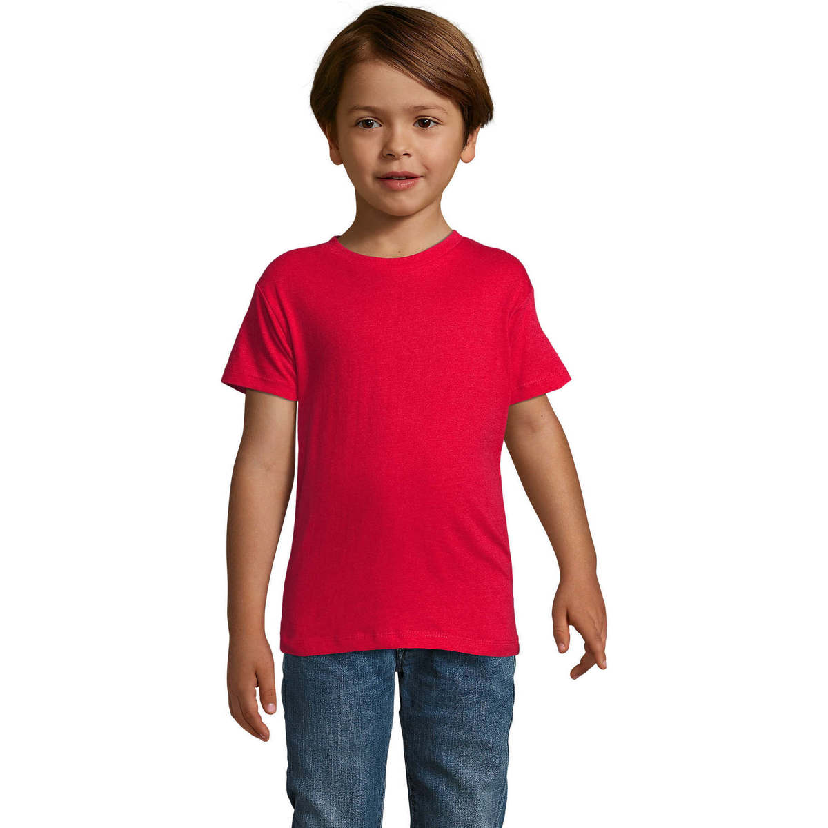 Oblačila Otroci Majice s kratkimi rokavi Sols REGENT FIT CAMISETA MANGA CORTA Rdeča