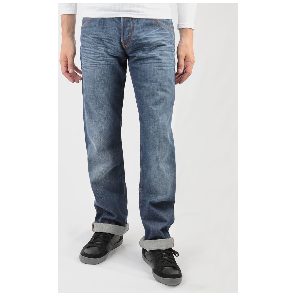 Oblačila Moški Jeans straight Lee Flint L702RNSM Modra