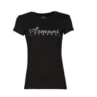 Oblačila Ženske Majice s kratkimi rokavi Armani Exchange 8NYT91 Črna