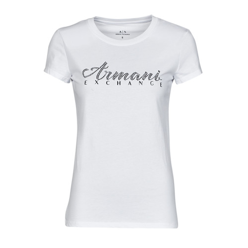Oblačila Ženske Majice s kratkimi rokavi Armani Exchange 8NYT91 Bela
