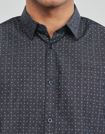 Tom Tailor FITTED PRINTED SHIRT Modra