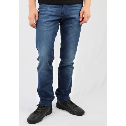 Oblačila Moški Jeans straight Wrangler Greensboro W15QEH76 Modra